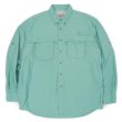 画像1: 00's L.L.Bean ナイロンフィッシングシャツ "TIFFANY BLUE" (1)