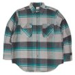 画像2: 90-00's FIVE BROTHER ヘビーネルシャツ "DEADSTOCK / Black Plaid" (2)