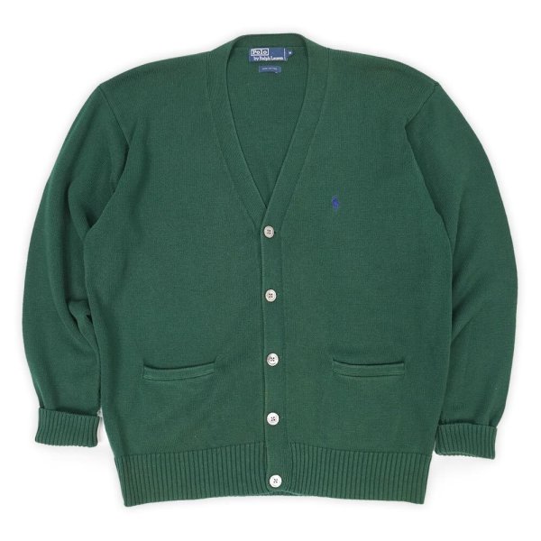 画像1: 90's Polo Ralph Lauren コットンニット カーディガン (1)