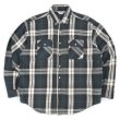 画像1: 80's FIVE BROTHER ヘビーネルシャツ "BLACK Plaid / MADE IN USA" (1)