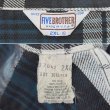 画像2: 80's FIVE BROTHER ヘビーネルシャツ "BLACK Plaid / MADE IN USA" (2)