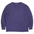 画像1: 90's Polo Ralph Lauren L/S ポケットTシャツ "MADE IN USA / FADE NAVY" (1)