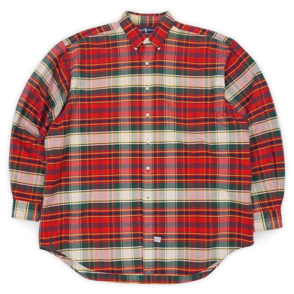 画像1: Early 90's Polo Ralph Lauren ボタンダウンシャツ "The Big Oxford / 裾ポニー" (1)