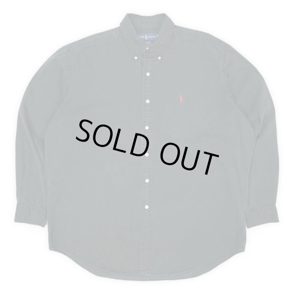 画像1: 90's Polo Ralph Lauren ボタンダウンシャツ "BLACK / BLAKE" (1)