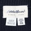 画像2: 90's Eddie Bauer ヘンリーネック コットンニット "MADE IN USA / BLACK" (2)