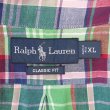 画像2: 00's Polo Ralph Lauren S/S ボタンダウンシャツ "CLASSIC FIT / GREEN BASE" (2)