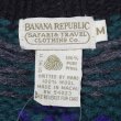 画像2: 90's BANANA REPUBLIC ノルディック柄 ウールニットカーディガン "BLACK / HAND KNIT" (2)