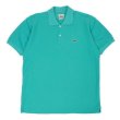 画像1: 90's LACOSTE ポロシャツ “DESIGNED IN FRANCE / TURQUOISE BLUE” (1)