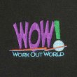 画像2: 00's WORK OUT WORLD ロゴ刺繍 ハーフジップスウェット (2)