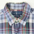 画像4: 90's Polo Ralph Lauren S/S ボタンダウンシャツ "BLAKE / BLUE Plaid" (4)