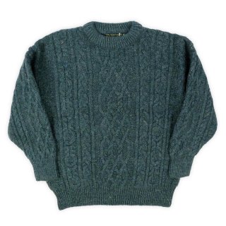 80's Connemara Knitwear カラーネップ柄 フィッシャーマンセーター