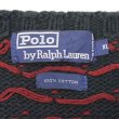 画像2: 90's Polo Ralph Lauren 総柄 コットンニット "BLACK base" (2)