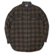 画像1: 50's Pendleton レギュラーカラー ウールシャツ "Black×Brown Plaid" (1)