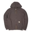 画像1: 00's Carhartt フルジップ スウェットパーカー "Dark Brown" (1)