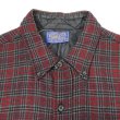 画像3: 50-60's PENDLETON 3点留め ウールボタンダウンシャツ “BLACK × RED Plaid” (3)