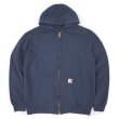 画像1: 00's Carhartt フルジップ スウェットパーカー "Navy" (1)