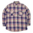 画像1: Early 90's ST JOHN'S BAY ヘビーネルシャツ "BIG MAC FLANNEL / NAVY Plaid" (1)