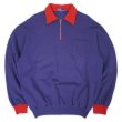 画像1: 90's Polo Ralph Lauren 襟付き ハーフジップスウェット (1)