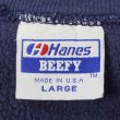 画像2: 80's Hanes BEEFY リバースウィーブタイプ ブランクスウェット "MADE IN USA / FADE NAVY" (2)