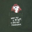 画像3: Early 00's Looney Tunes キャラクター刺繍 ポケットTシャツ "Tasmanian Devil" (3)