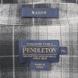 画像2: 00's Pendleton フランネル ボタンダウンシャツ "MASON / Black Omble Plaid" (2)