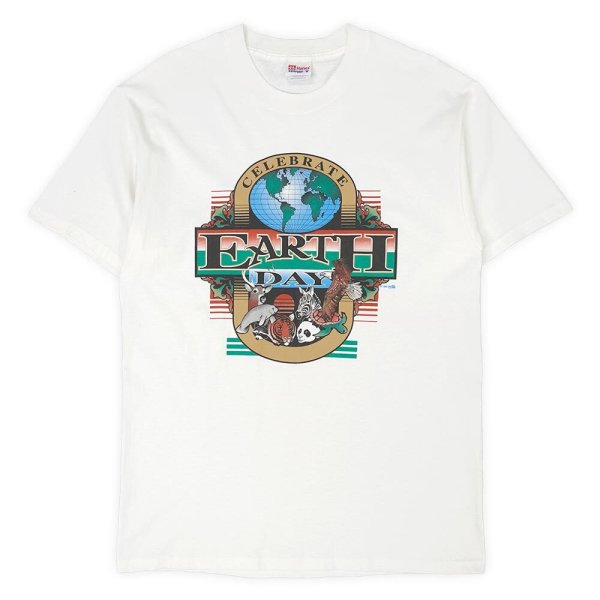 画像1: 90's EARTH DAY アニマルプリントTシャツ "DEADSTOCK" (1)