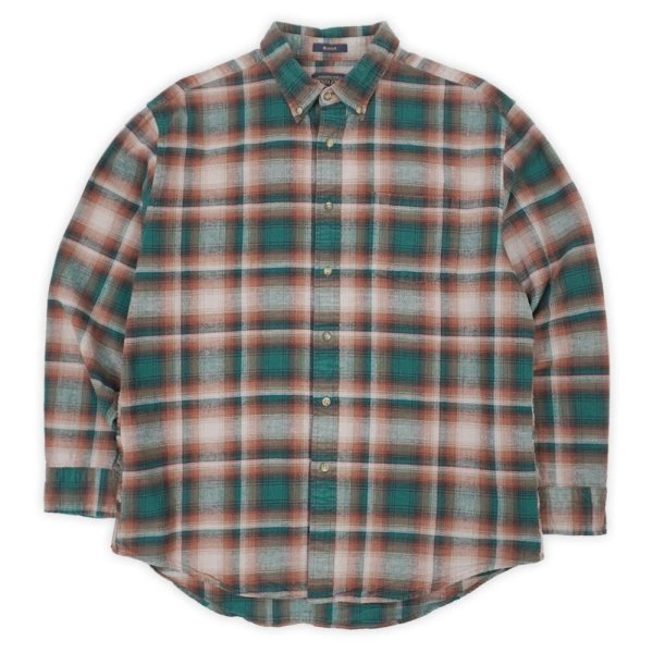 画像1: 00's Pendleton フランネル ボタンダウンシャツ "MASON / Green Omble Plaid" (1)