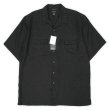 画像1: 00's BRUNO S/S オープンカラー リネンシャツ "BLACK / DEADSTOCK" (1)