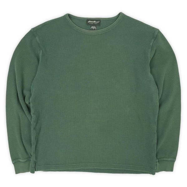 画像1: 00'S Eddie Bauer コットンサーマル "FADE GREEN" (1)