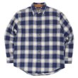 画像1: Late 90's ST. JOHN'S BAY ヘビーネルシャツ "Navy Ombre Plaid" (1)