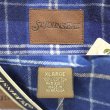 画像2: 90's ST JOHN'S BAY フランネル ボタンダウンシャツ "Blue Plaid / DEADSTOCK" (2)