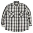 画像1: Late 90's FIELD MASTER ヘビーネルシャツ "Black Ombre Plaid" (1)