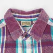 画像3: 90-00's FIVE BROTHER ヘビーネルシャツ "Burgundy Plaid" (3)