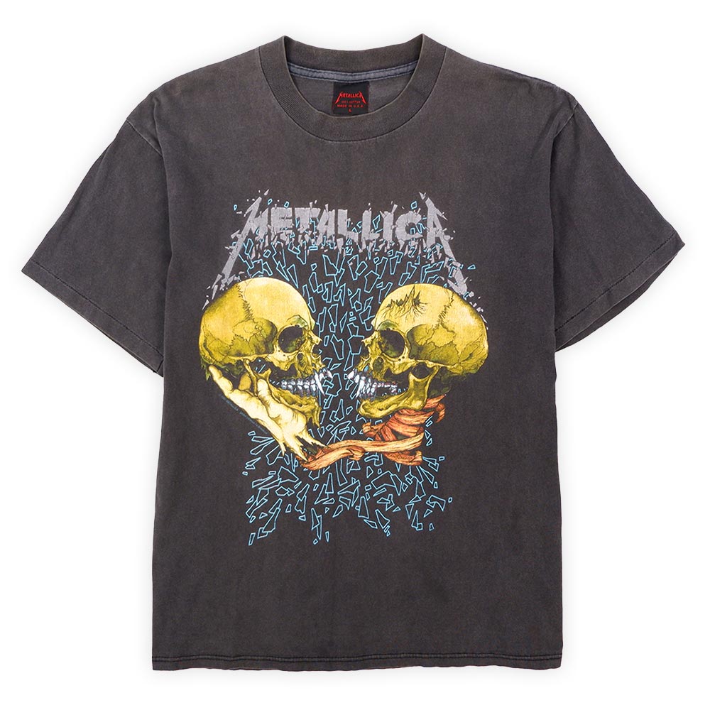 ツアーTシャツになりますmetallica メタリカ Tシャツ 90s vintage フェード 墨黒