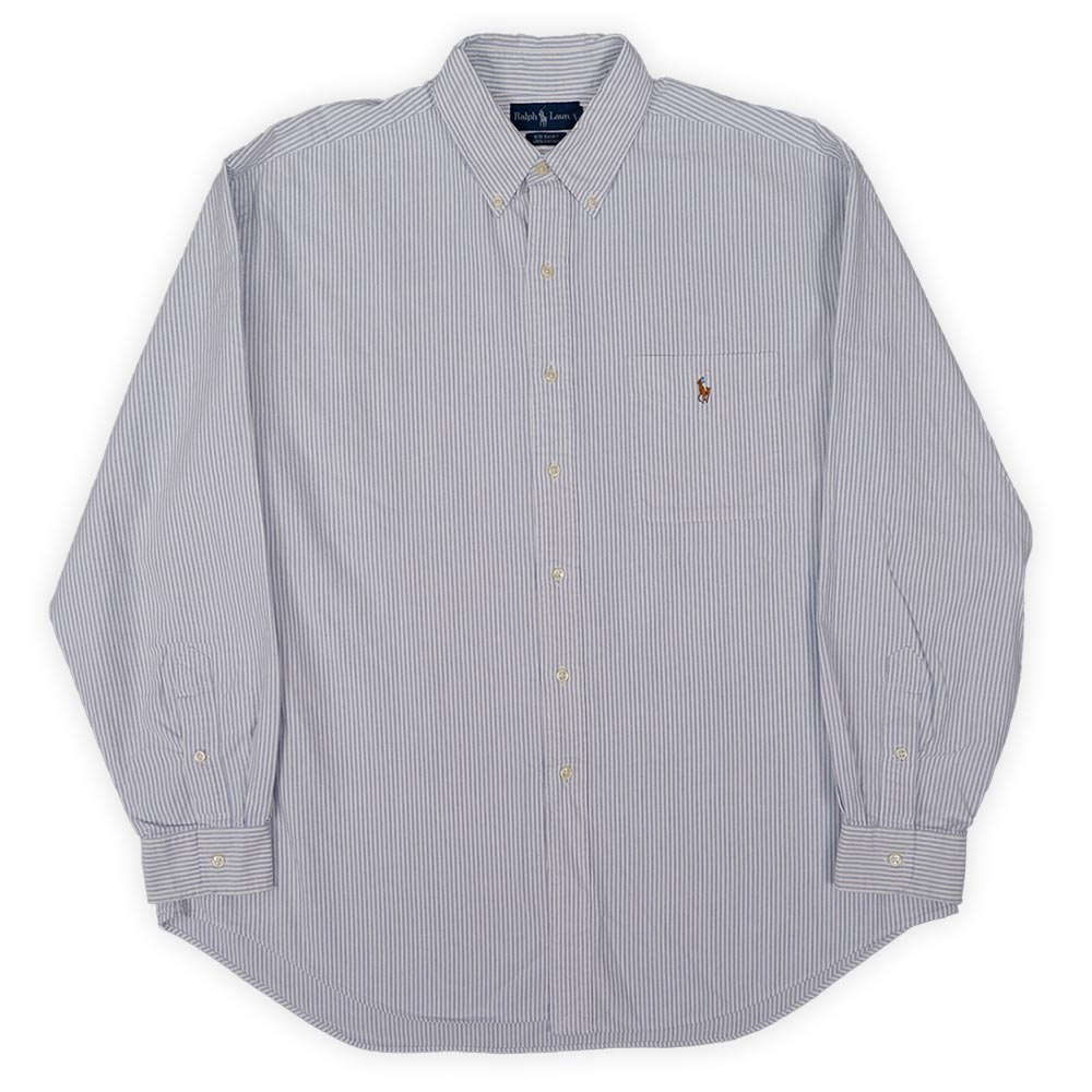 90's Polo Ralph Lauren ストライプ柄 ボタンダウンシャツ “BIG SHIRT ...