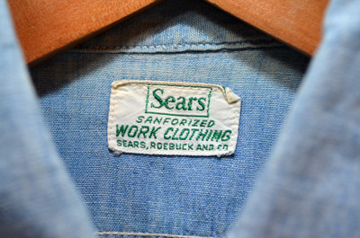 8,100円50s Sears シャンブレーシャツ