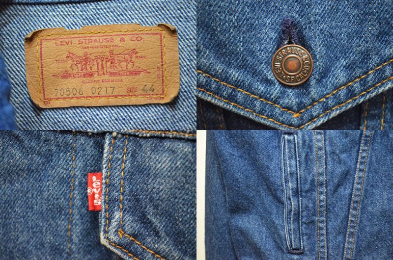 42 90's Levis 70506 デニム ジャケット ビンテージ 80s