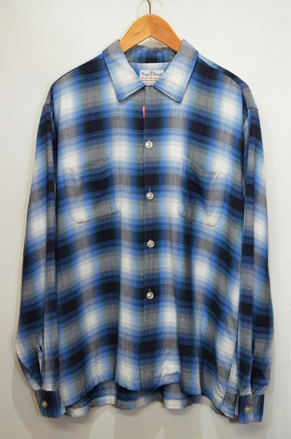 60s レーヨン オンブレチェックシャツ - シャツ