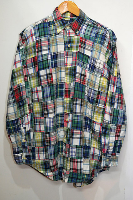 90's Polo Ralph Lauren パッチワークシャツ - used&vintage box Hi-smile