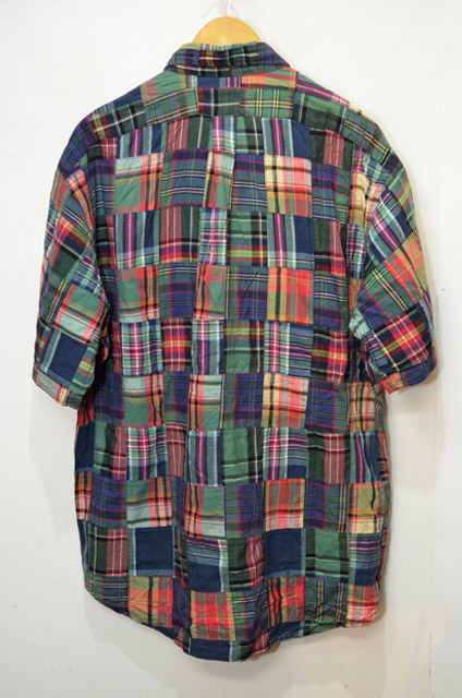 90's Polo Ralph Lauren インディアマドラス パッチワークシャツ