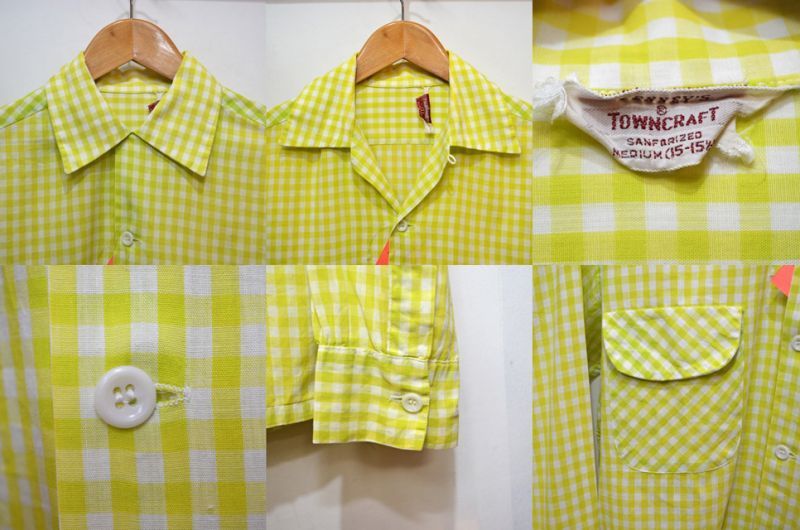 50-60's TOWNCRAFT L/S オープンカラーシャツ - used&vintage box Hi-smile