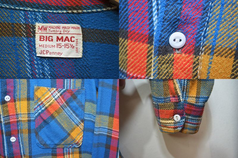 BIG MAC ビックマック 70s ネルシャツ M