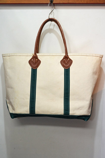 90s L.L.BEAN トートバッグ boat and tote 犬 足跡 - トートバッグ