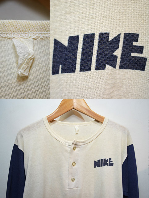 Nike 70s〜80s henry neck Tshirts ゴツナイキ