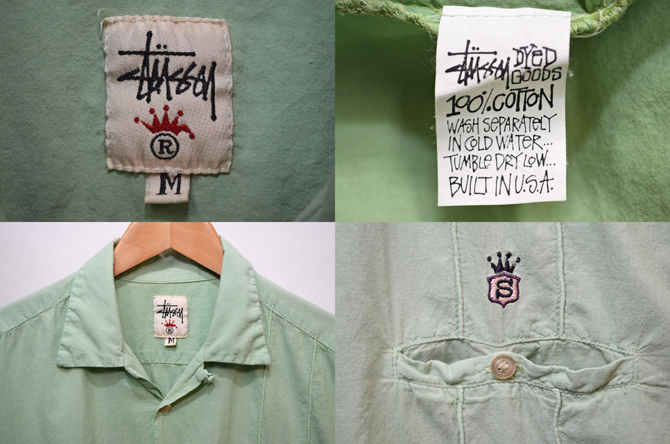 90's STUSSY S/S オープンカラーシャツ “USA製” - used&vintage box Hi ...