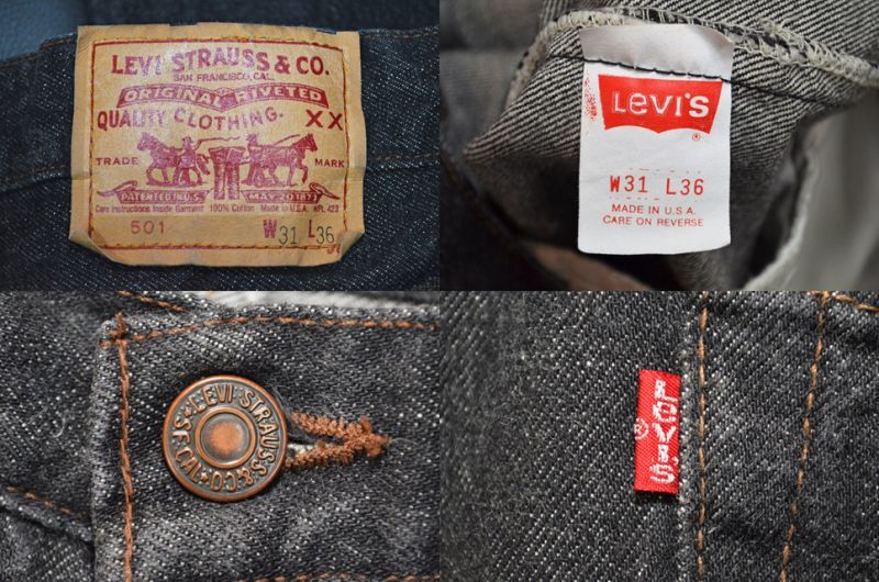 90's Levi's 501 ブラックデニムパンツ “USA製” - used&vintage