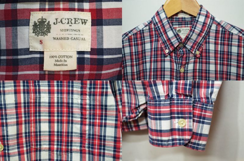 00's J.CREW チェック柄 ボタンダウンシャツ - used&vintage box