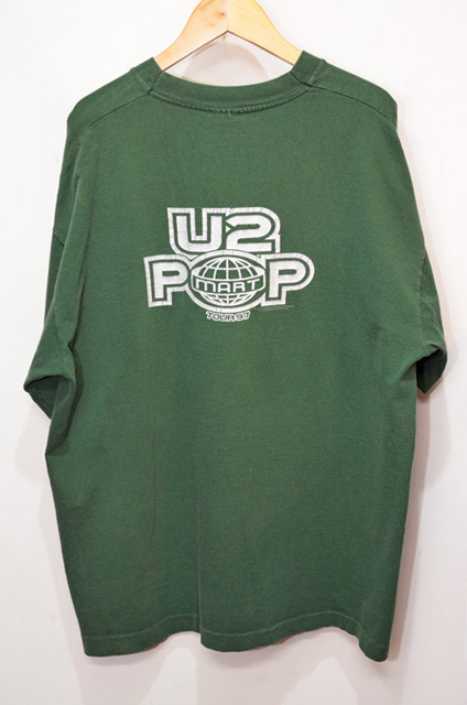 90s U2 POPMART TOUR プロモ Tシャツ USA製 紺 XLvintagetee 