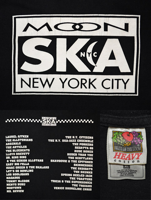 90's MOON SKA RECORDS プリントTシャツ