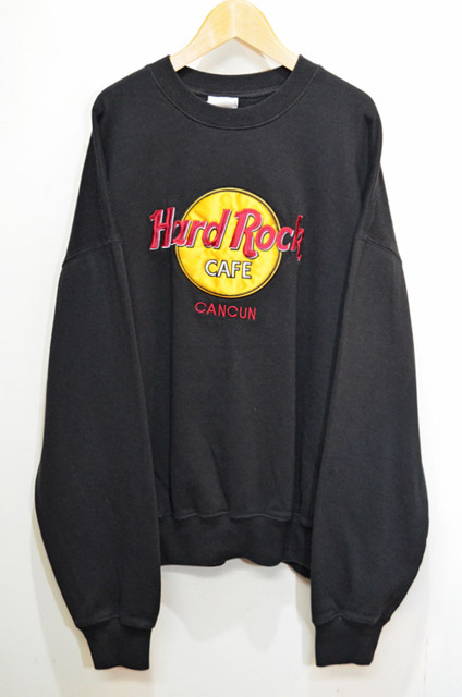 Hard Rock CAFE 刺繍 デカロゴ ラグラン スウェット トレーナ